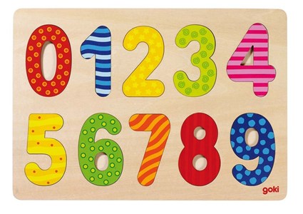 Puzzle d'encastrement chiffres 0-9 goki